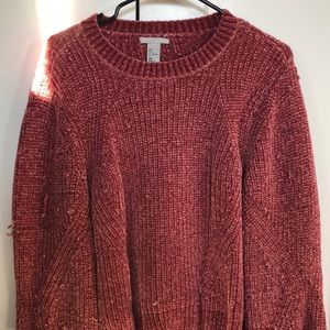 H&M Super Soft Fluffy Red Sweater size large